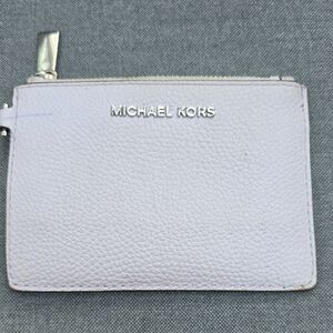 Michael Kors Light Gray Leather Pouch